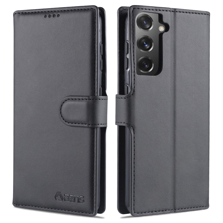 For Samsung Galaxy S21 5G AZNS Calf Texture Horizontal Flip Leather Case with Holder & Card Slots & Wallet & Photo Frame