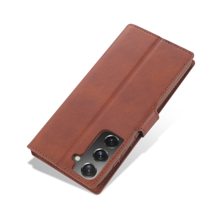 For Samsung Galaxy S21 5G AZNS Calf Texture Horizontal Flip Leather Case with Holder & Card Slots & Wallet & Photo Frame