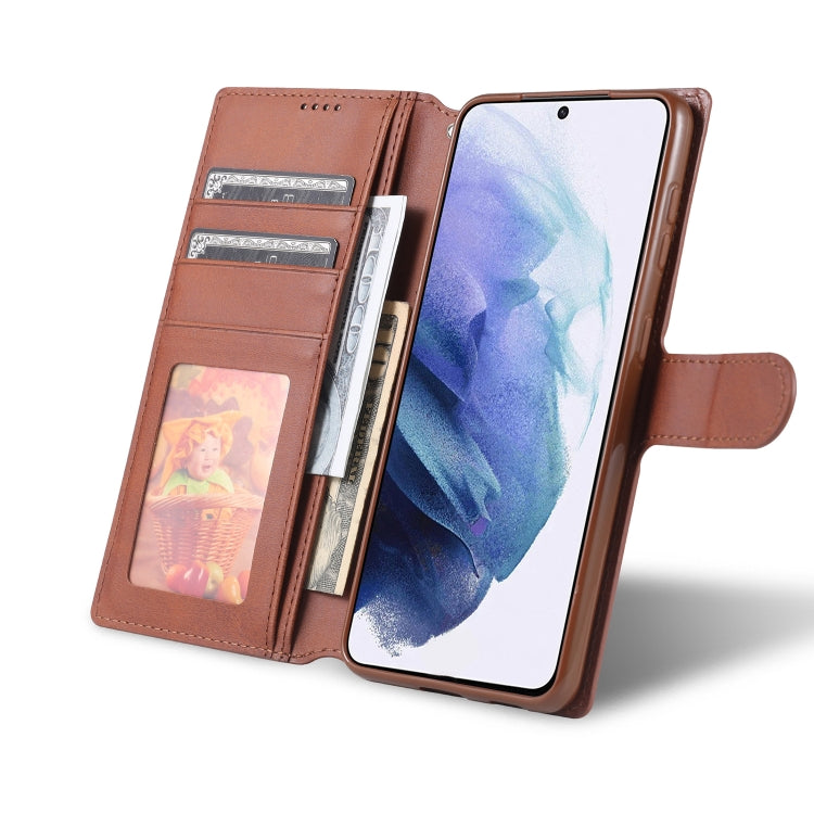 For Samsung Galaxy S21 5G AZNS Calf Texture Horizontal Flip Leather Case with Holder & Card Slots & Wallet & Photo Frame