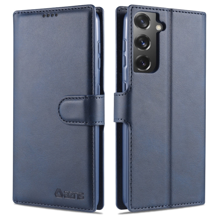 For Samsung Galaxy S21 5G AZNS Calf Texture Horizontal Flip Leather Case with Holder & Card Slots & Wallet & Photo Frame