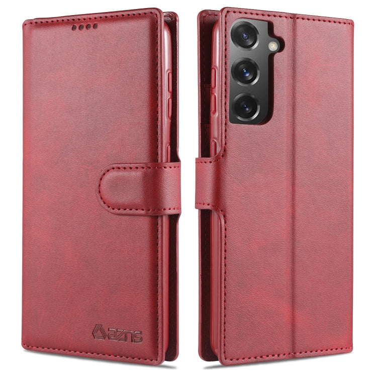 For Samsung Galaxy S21 5G AZNS Calf Texture Horizontal Flip Leather Case with Holder & Card Slots & Wallet & Photo Frame