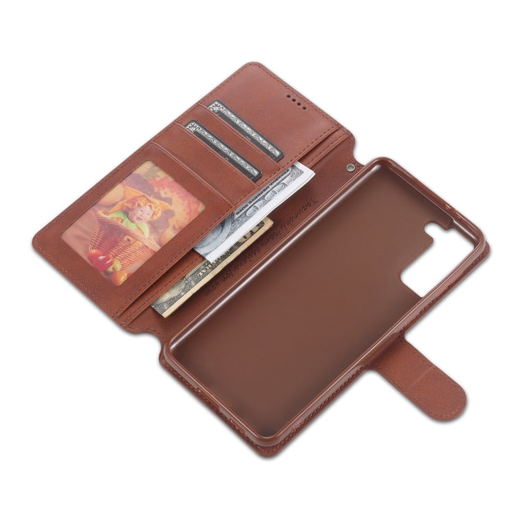 For Samsung Galaxy S21+ 5G AZNS Calf Texture Horizontal Flip Leather Case with Holder & Card Slots & Wallet & Photo Frame