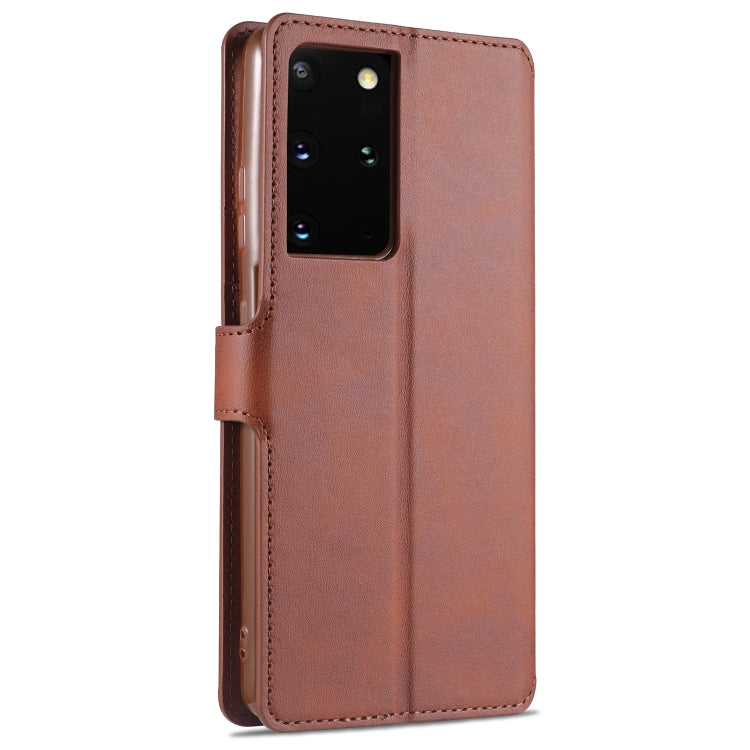 For Samsung Galaxy S21 Ultra 5G AZNS Calf Texture Horizontal Flip Leather Case with Holder & Card Slots & Wallet & Photo Frame