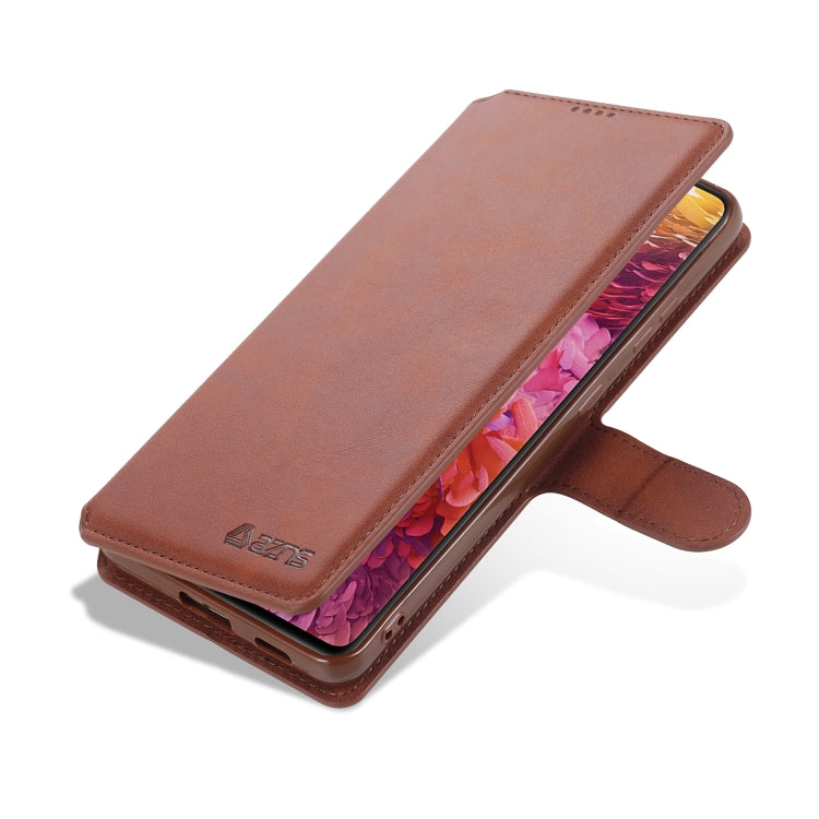 For Samsung Galaxy S21 Ultra 5G AZNS Calf Texture Horizontal Flip Leather Case with Holder & Card Slots & Wallet & Photo Frame