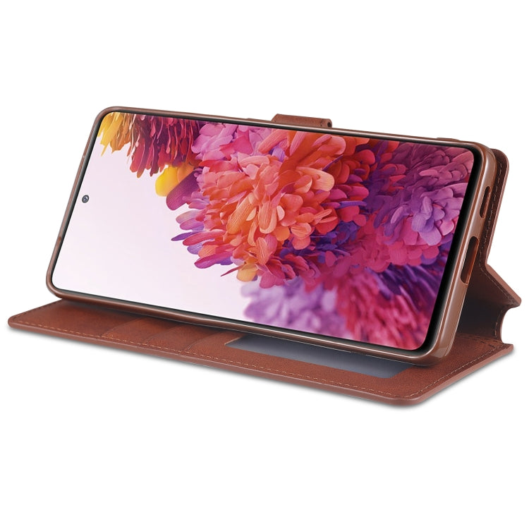 For Samsung Galaxy S21 Ultra 5G AZNS Calf Texture Horizontal Flip Leather Case with Holder & Card Slots & Wallet & Photo Frame