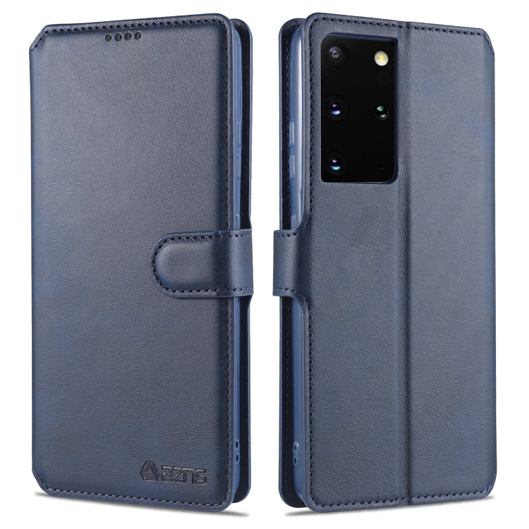 For Samsung Galaxy S21 Ultra 5G AZNS Calf Texture Horizontal Flip Leather Case with Holder & Card Slots & Wallet & Photo Frame
