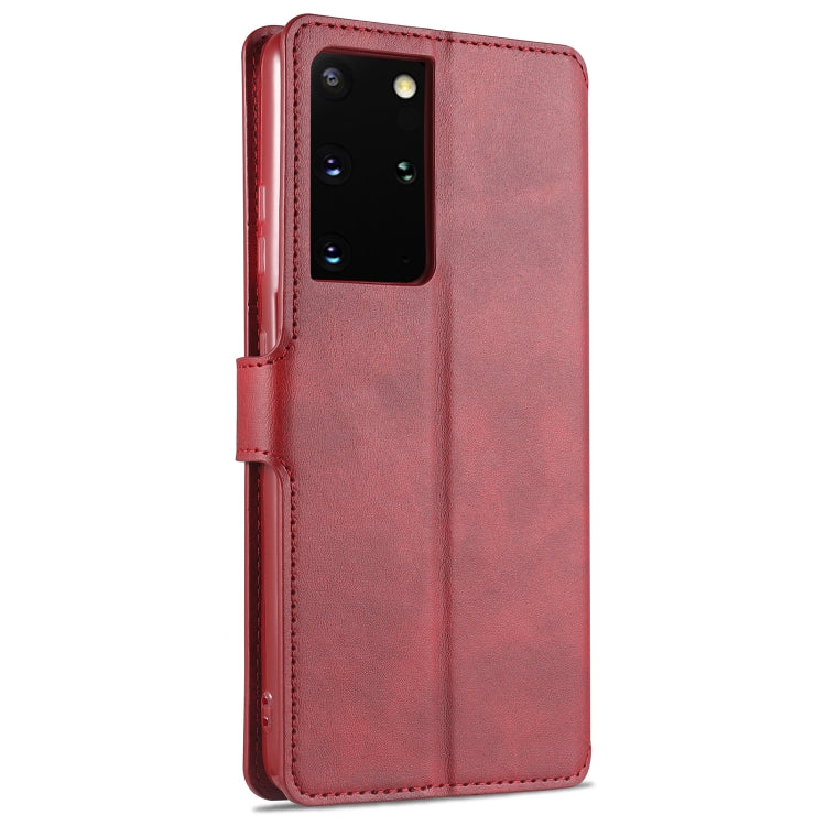 For Samsung Galaxy S21 Ultra 5G AZNS Calf Texture Horizontal Flip Leather Case with Holder & Card Slots & Wallet & Photo Frame