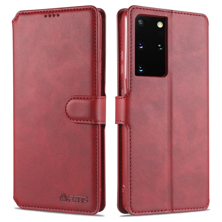 For Samsung Galaxy S21 Ultra 5G AZNS Calf Texture Horizontal Flip Leather Case with Holder & Card Slots & Wallet & Photo Frame