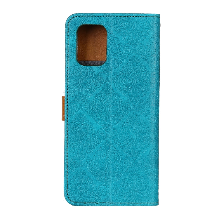 For Xiaomi Mi 10 Lite 5G European Floral Embossed Copper Buckle Horizontal Flip PU Leather Case with Holder & Card Slots & Wallet & Photo Frame