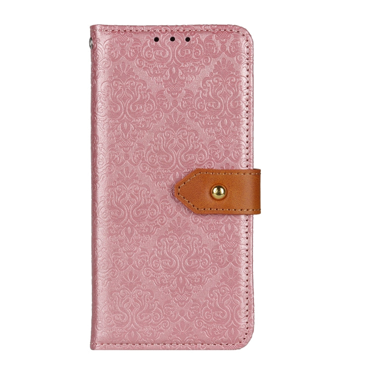 For Xiaomi Mi 10 Lite 5G European Floral Embossed Copper Buckle Horizontal Flip PU Leather Case with Holder & Card Slots & Wallet & Photo Frame