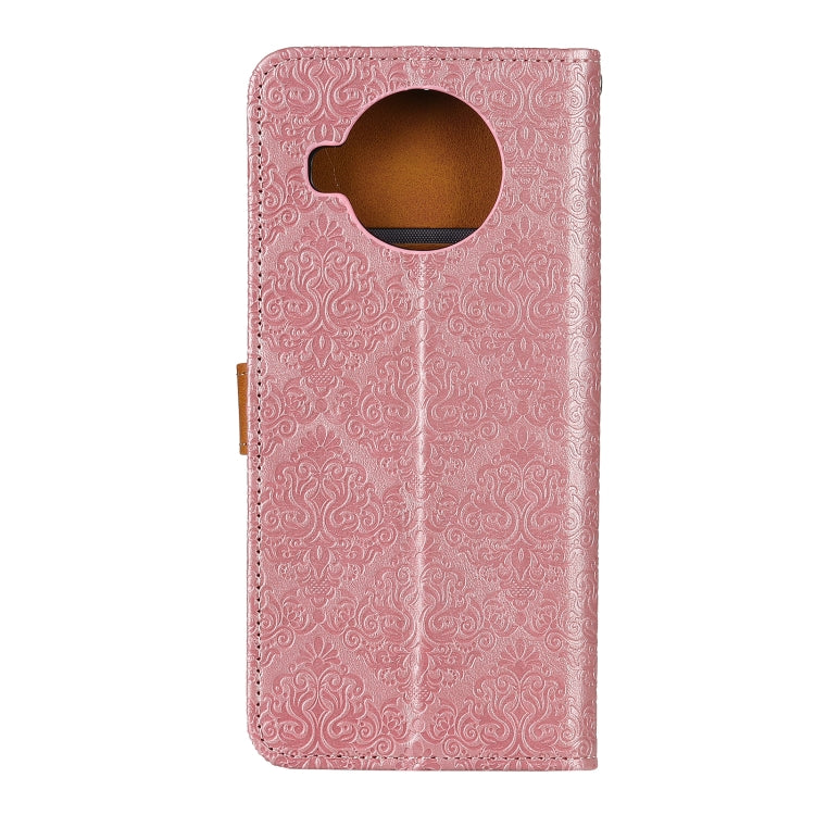 For Xiaomi Mi 10T Lite 5G European Floral Embossed Copper Buckle Horizontal Flip PU Leather Case with Holder & Card Slots & Wallet & Photo Frame