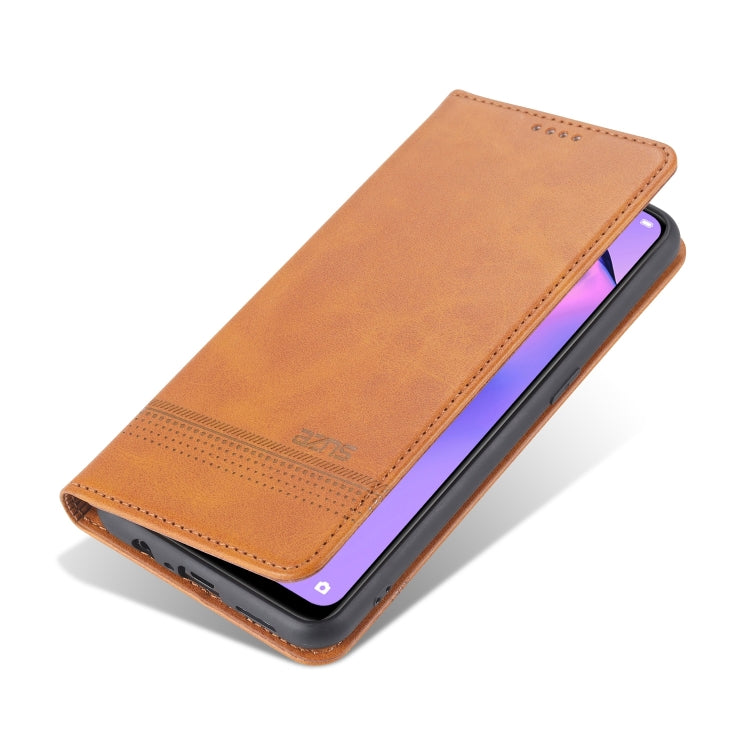 For Oppo Reno5 5G AZNS Magnetic Calf Texture Horizontal Flip Leather Case with Card Slots & Holder & Wallet