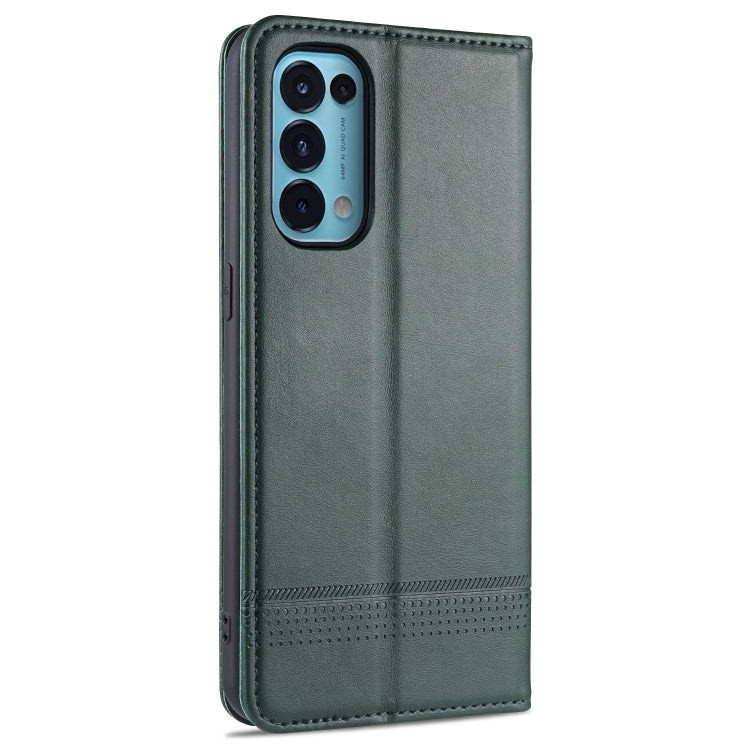 For Oppo Reno5 5G AZNS Magnetic Calf Texture Horizontal Flip Leather Case with Card Slots & Holder & Wallet