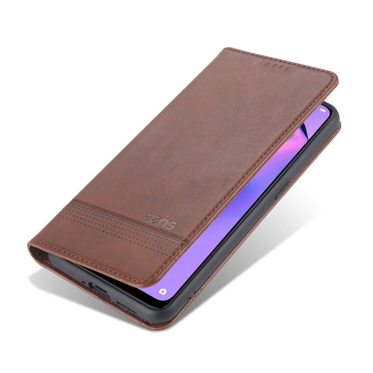 For Oppo Reno5 Pro 5G AZNS Magnetic Calf Texture Horizontal Flip Leather Case with Card Slots & Holder & Wallet