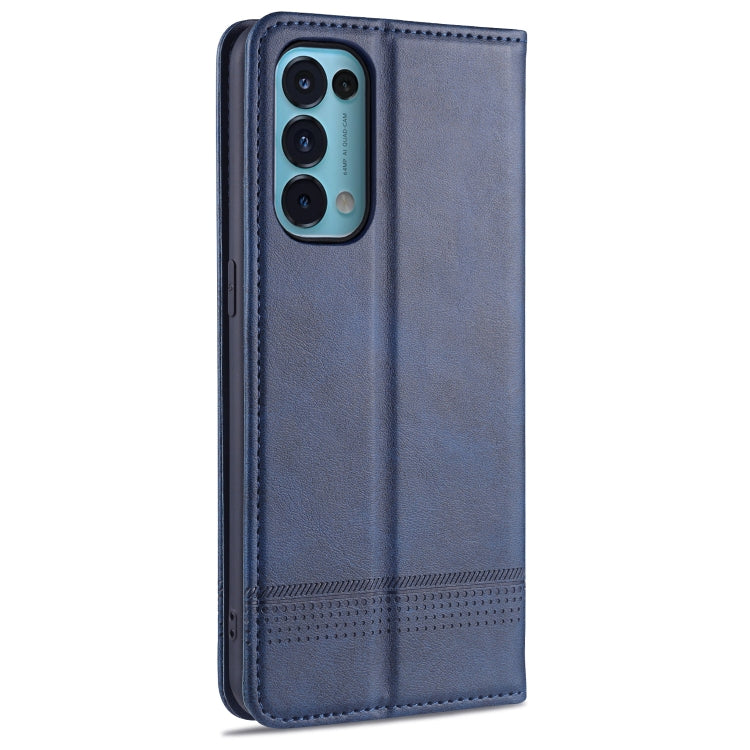 For Oppo Reno5 Pro 5G AZNS Magnetic Calf Texture Horizontal Flip Leather Case with Card Slots & Holder & Wallet
