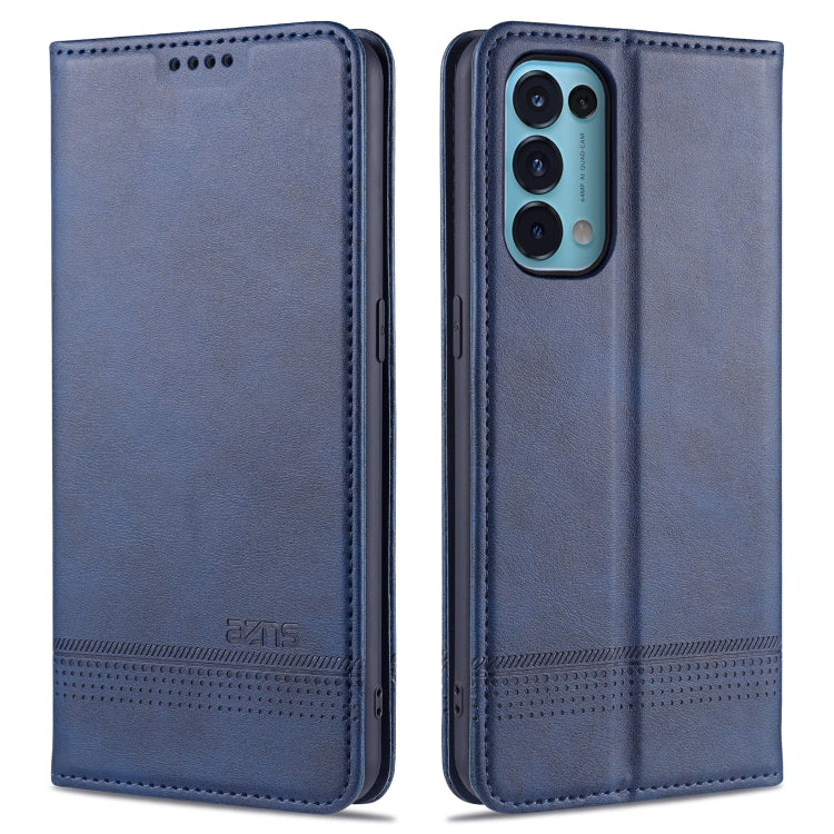 For Oppo Reno5 Pro 5G AZNS Magnetic Calf Texture Horizontal Flip Leather Case with Card Slots & Holder & Wallet