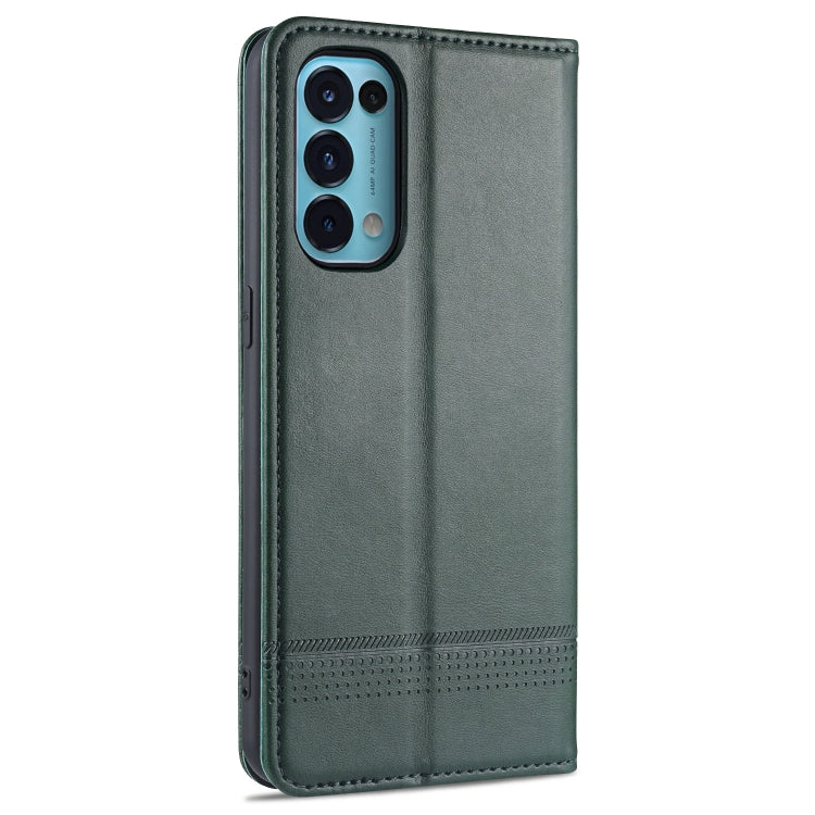 For Oppo Reno5 Pro 5G AZNS Magnetic Calf Texture Horizontal Flip Leather Case with Card Slots & Holder & Wallet