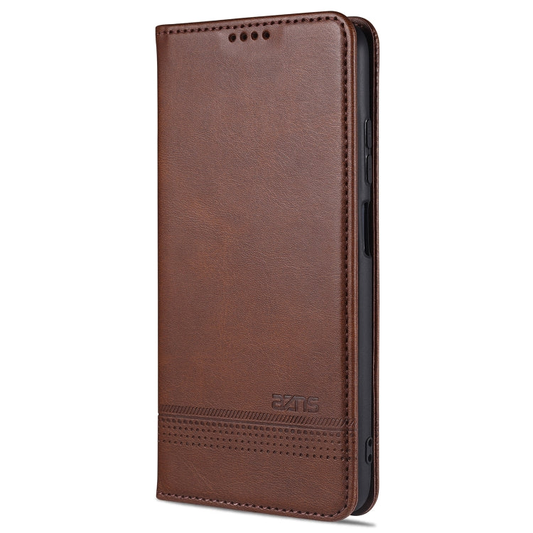 For Xiaomi Redmi Note 9 5G AZNS Magnetic Calf Texture Horizontal Flip Leather Case with Card Slots & Holder & Wallet