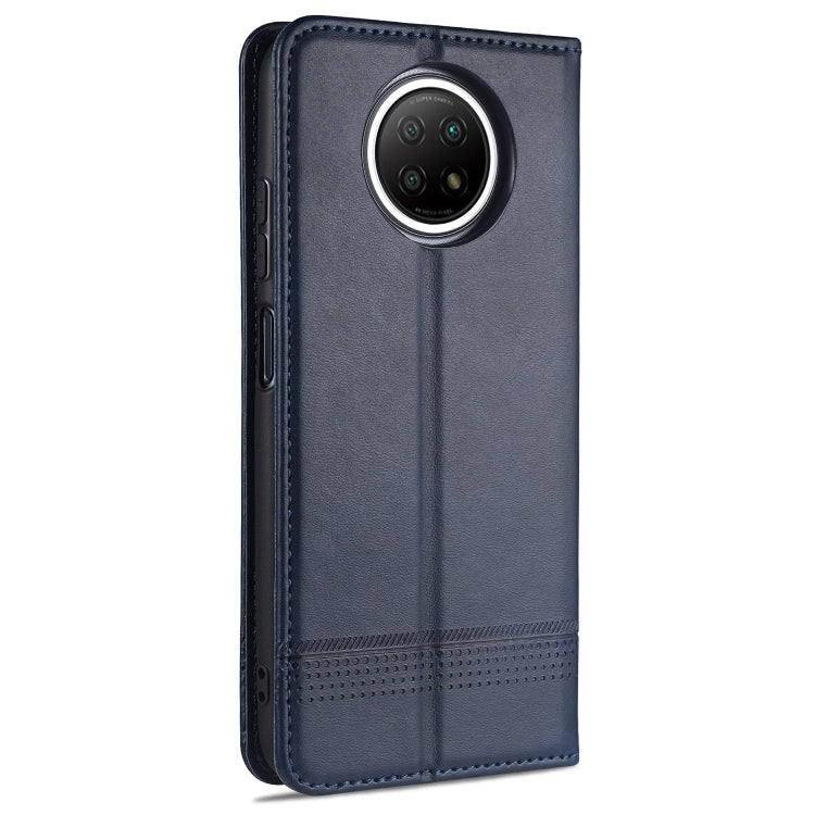 For Xiaomi Redmi Note 9 5G AZNS Magnetic Calf Texture Horizontal Flip Leather Case with Card Slots & Holder & Wallet