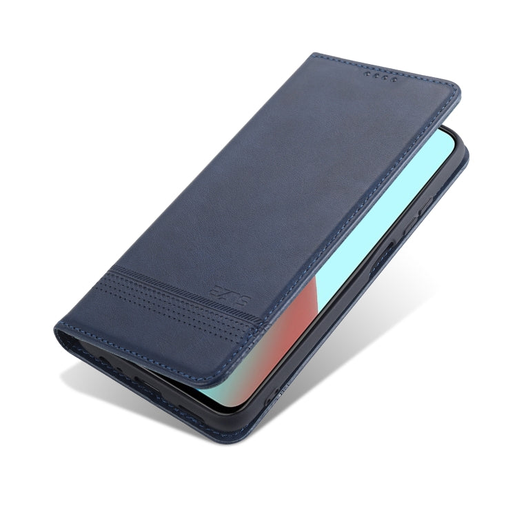 For Xiaomi Redmi Note 9 5G AZNS Magnetic Calf Texture Horizontal Flip Leather Case with Card Slots & Holder & Wallet