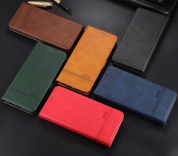 For Xiaomi Redmi Note 9 5G AZNS Magnetic Calf Texture Horizontal Flip Leather Case with Card Slots & Holder & Wallet