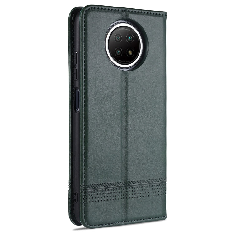 For Xiaomi Redmi Note 9 5G AZNS Magnetic Calf Texture Horizontal Flip Leather Case with Card Slots & Holder & Wallet