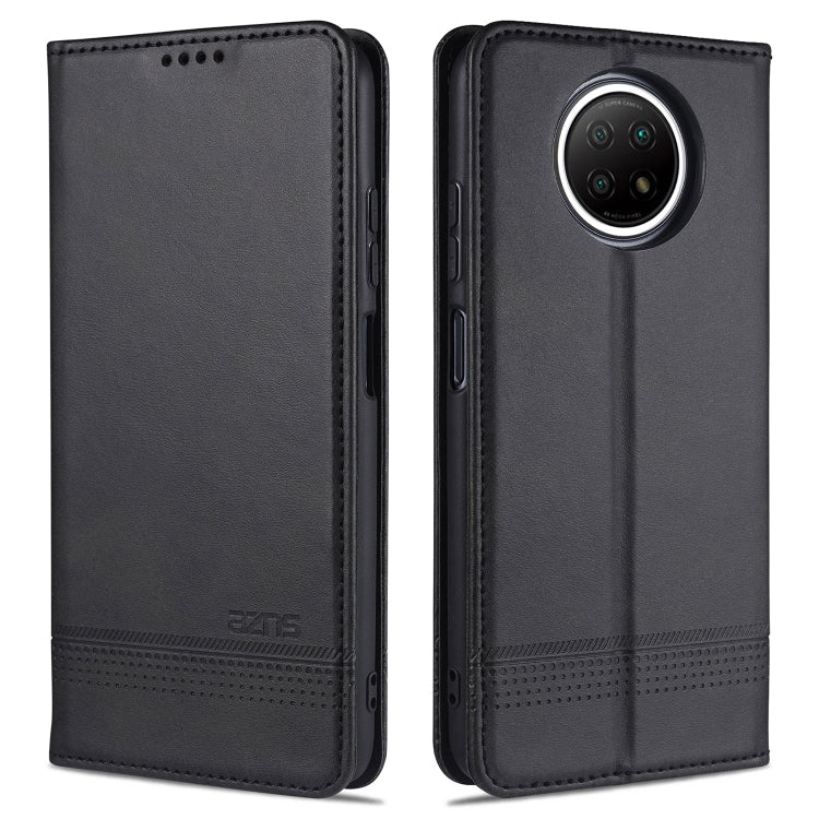 For Xiaomi Redmi Note 9 5G AZNS Magnetic Calf Texture Horizontal Flip Leather Case with Card Slots & Holder & Wallet