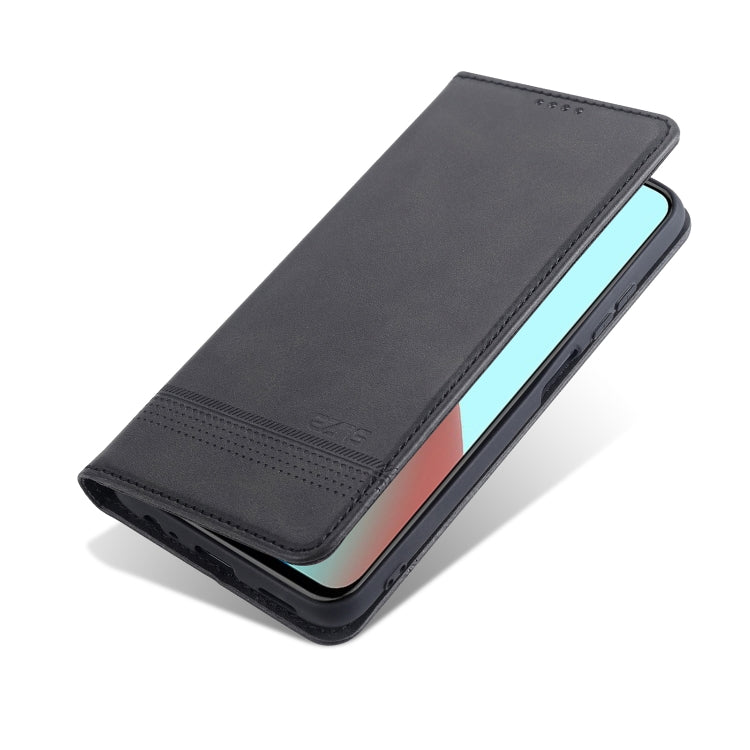 For Xiaomi Redmi Note 9 5G AZNS Magnetic Calf Texture Horizontal Flip Leather Case with Card Slots & Holder & Wallet