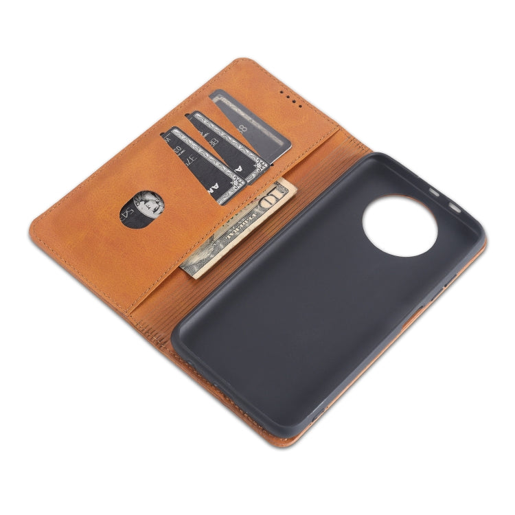 For Xiaomi Redmi Note 9 5G AZNS Magnetic Calf Texture Horizontal Flip Leather Case with Card Slots & Holder & Wallet