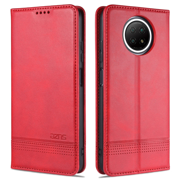 For Xiaomi Redmi Note 9 5G AZNS Magnetic Calf Texture Horizontal Flip Leather Case with Card Slots & Holder & Wallet