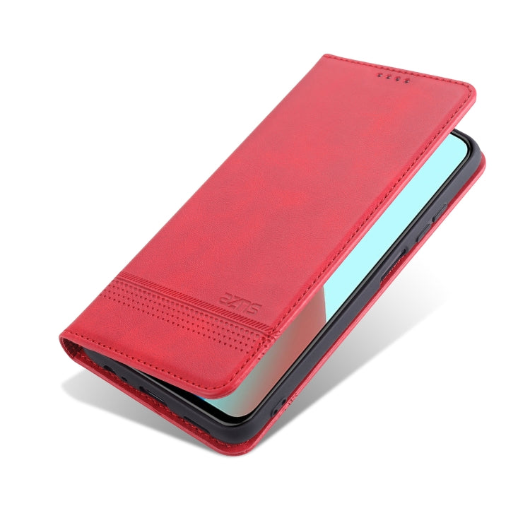 For Xiaomi Redmi Note 9 5G AZNS Magnetic Calf Texture Horizontal Flip Leather Case with Card Slots & Holder & Wallet