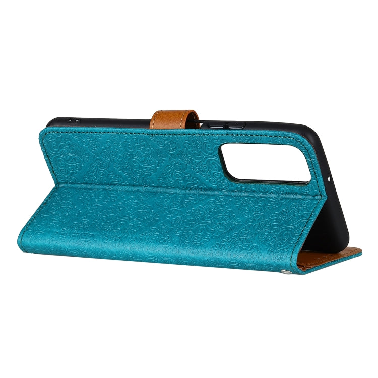 For Samsung Galaxy S20 FE European Floral Embossed Copper Buckle Horizontal Flip PU Leather Case with Holder & Card Slots & Wallet & Photo Frame