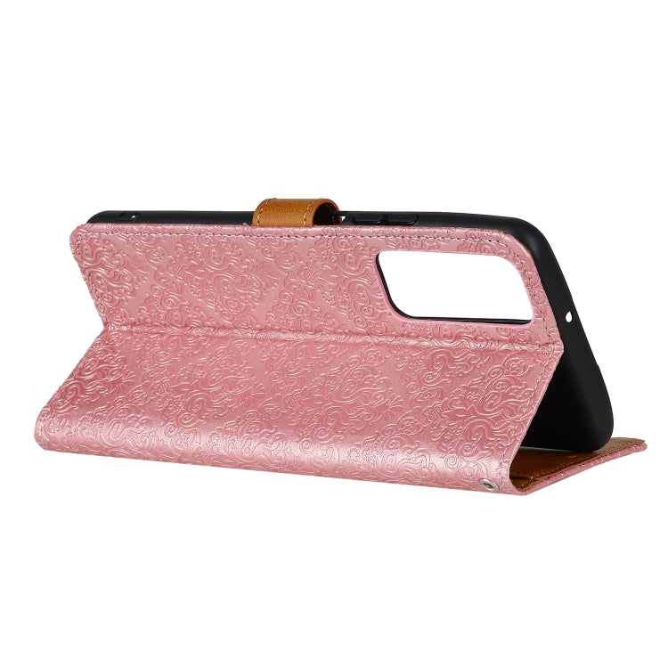 For Samsung Galaxy S20 FE European Floral Embossed Copper Buckle Horizontal Flip PU Leather Case with Holder & Card Slots & Wallet & Photo Frame