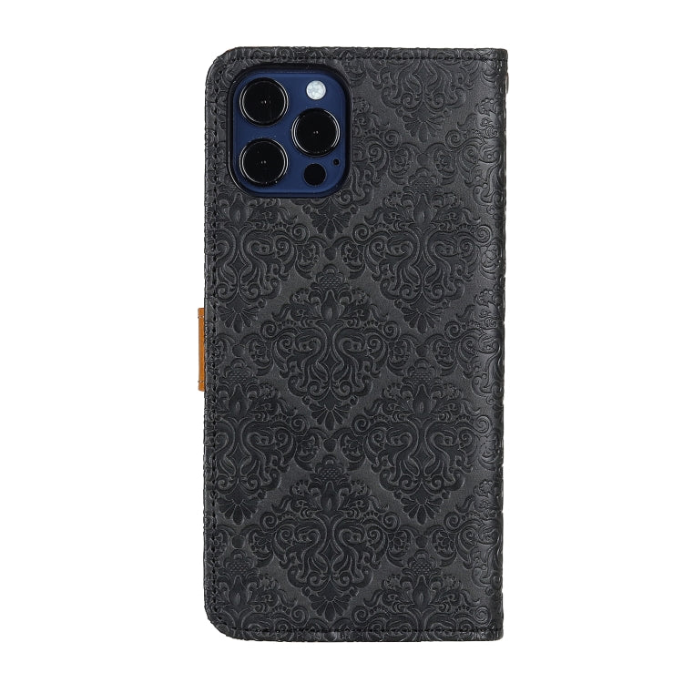 For LG K52 / K62 / Q52 European Floral Embossed Copper Buckle Horizontal Flip PU Leather Case with Holder & Card Slots & Wallet & Photo Frame