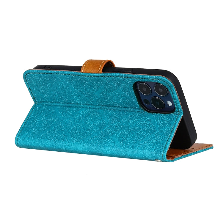 For LG K52 / K62 / Q52 European Floral Embossed Copper Buckle Horizontal Flip PU Leather Case with Holder & Card Slots & Wallet & Photo Frame