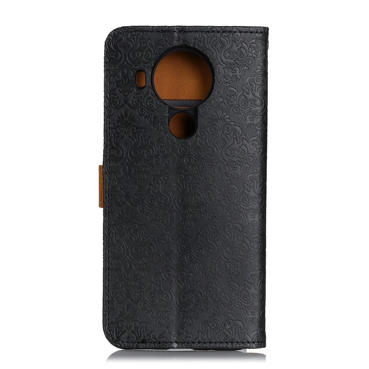 For Nokia 5.4 European Floral Embossed Copper Buckle Horizontal Flip PU Leather Case with Holder & Card Slots & Wallet & Photo Frame