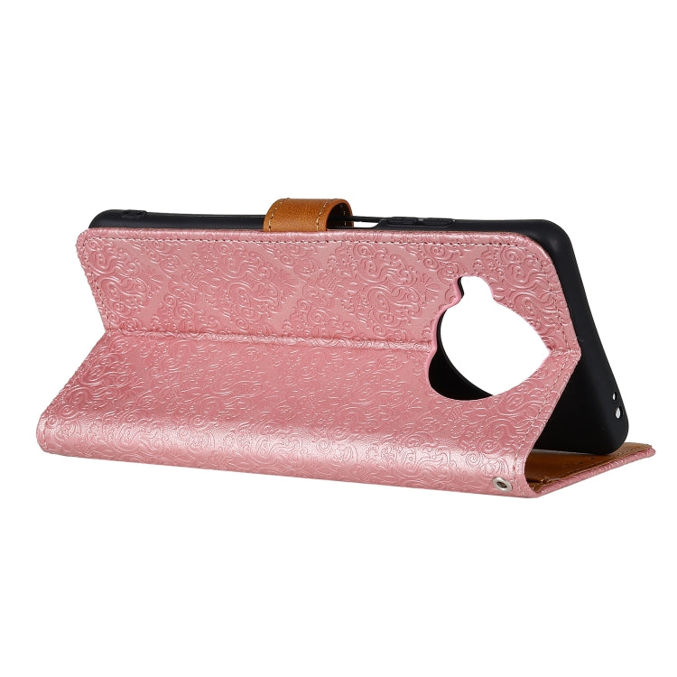 For Nokia 8.3 European Floral Embossed Copper Buckle Horizontal Flip PU Leather Case with Holder & Card Slots & Wallet & Photo Frame
