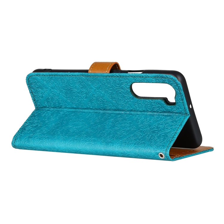 For OnePlus Nord European Floral Embossed Copper Buckle Horizontal Flip PU Leather Case with Holder & Card Slots & Wallet & Photo Frame