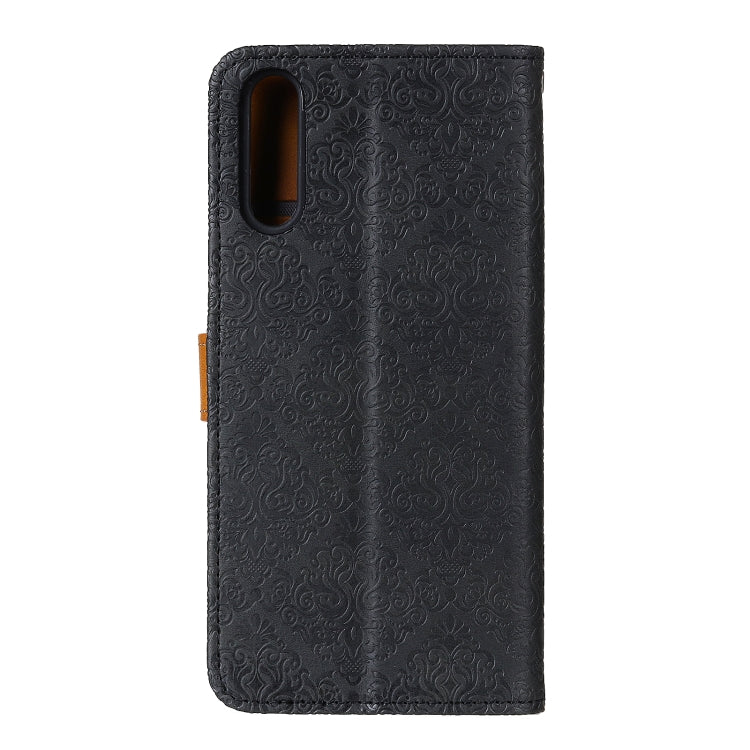 For Wiko View 4 / 4 Lite European Floral Embossed Copper Buckle Horizontal Flip PU Leather Case with Holder & Card Slots & Wallet & Photo Frame