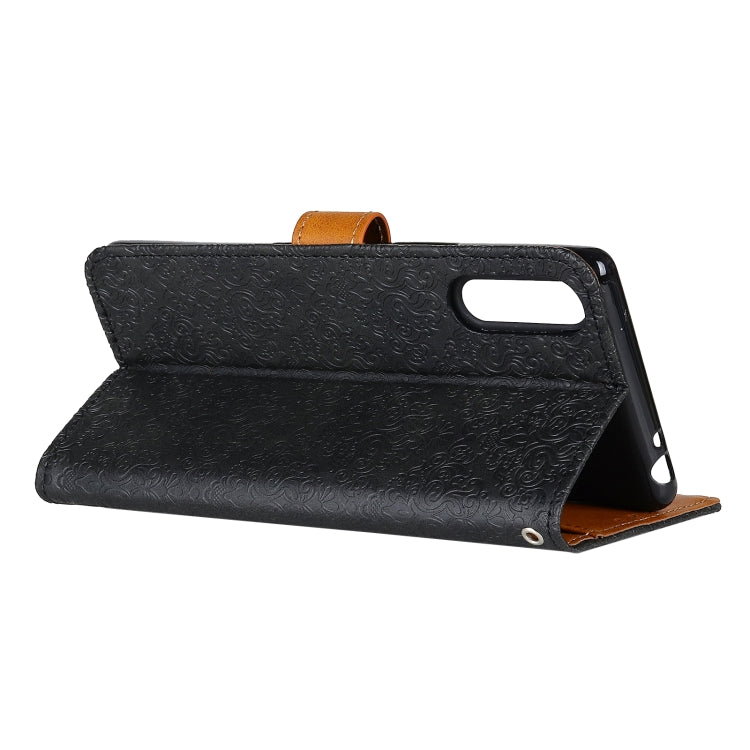 For Wiko View 4 / 4 Lite European Floral Embossed Copper Buckle Horizontal Flip PU Leather Case with Holder & Card Slots & Wallet & Photo Frame