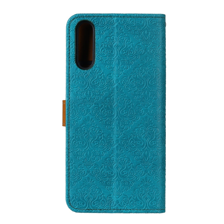 For Wiko View 4 / 4 Lite European Floral Embossed Copper Buckle Horizontal Flip PU Leather Case with Holder & Card Slots & Wallet & Photo Frame