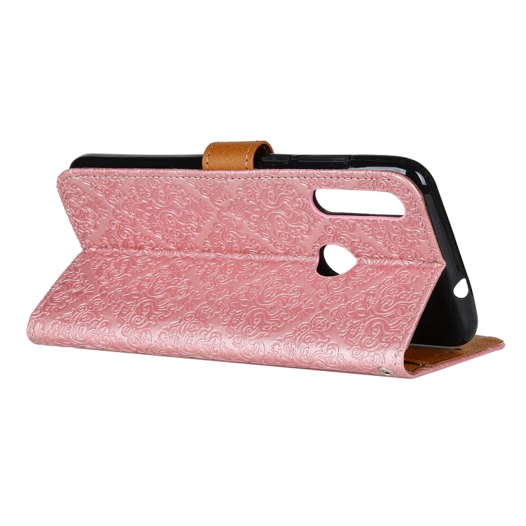 For Alcatel 1S (2020) European Floral Embossed Copper Buckle Horizontal Flip PU Leather Case with Holder & Card Slots & Wallet & Photo Frame
