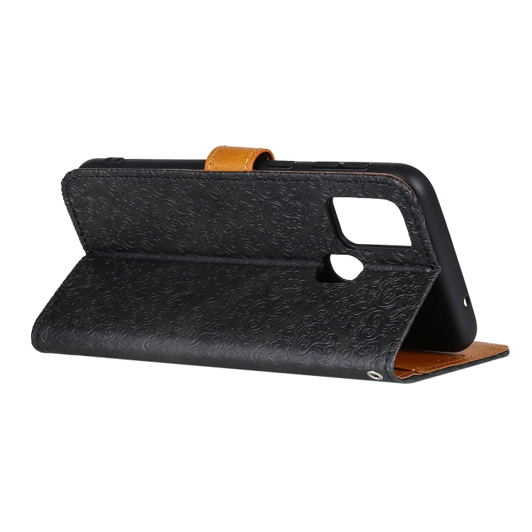 For Alcatel 3X (2020) European Floral Embossed Copper Buckle Horizontal Flip PU Leather Case with Holder & Card Slots & Wallet & Photo Frame