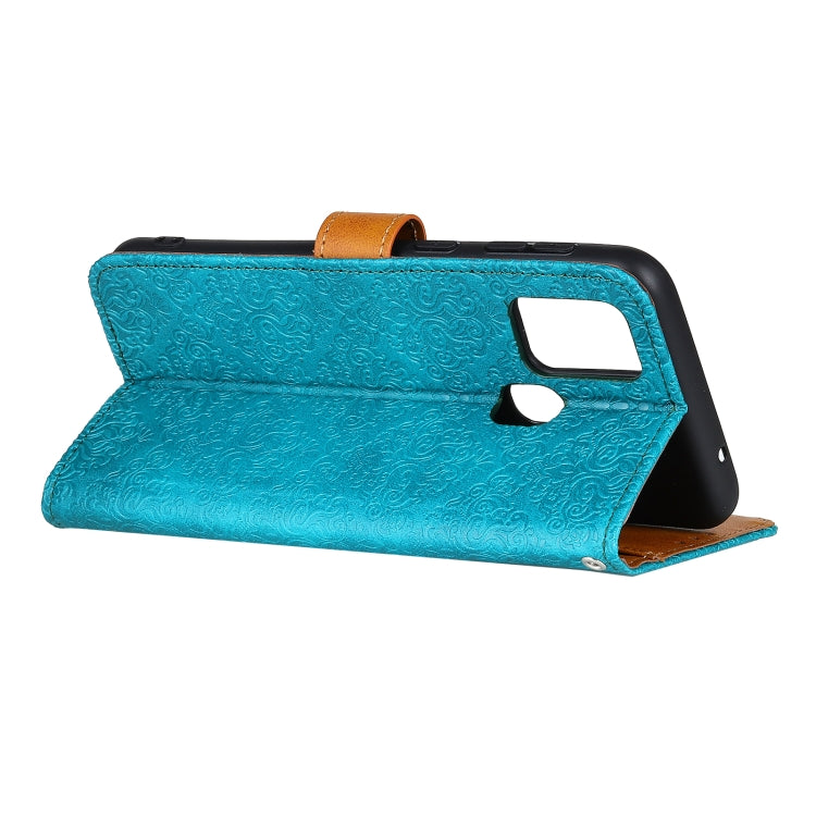 For Alcatel 3X (2020) European Floral Embossed Copper Buckle Horizontal Flip PU Leather Case with Holder & Card Slots & Wallet & Photo Frame