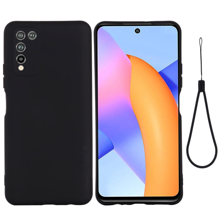 For Huawei Honor 10X Lite Pure Color Liquid Silicone Shockproof Full Coverage Case