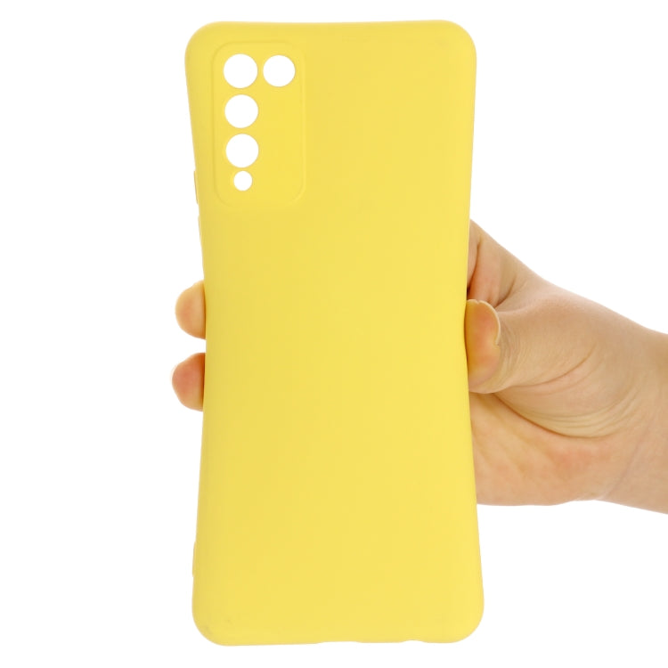 For Huawei Honor 10X Lite Pure Color Liquid Silicone Shockproof Full Coverage Case