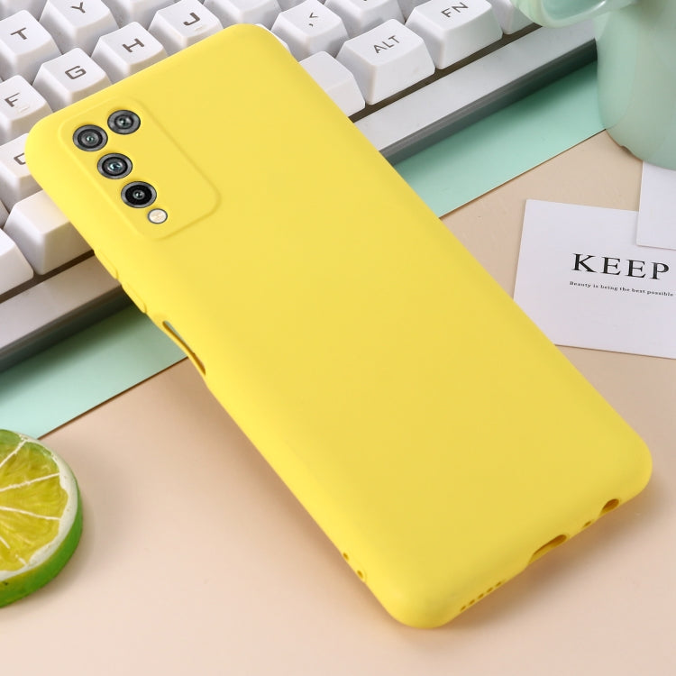 For Huawei Honor 10X Lite Pure Color Liquid Silicone Shockproof Full Coverage Case