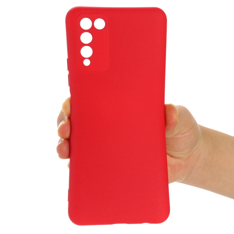 For Huawei Honor 10X Lite Pure Color Liquid Silicone Shockproof Full Coverage Case