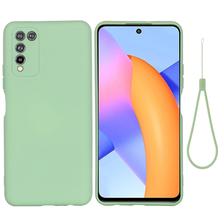 For Huawei Honor 10X Lite Pure Color Liquid Silicone Shockproof Full Coverage Case