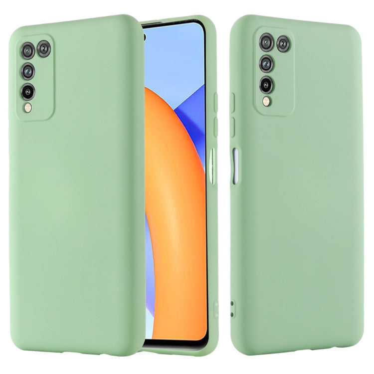 For Huawei Honor 10X Lite Pure Color Liquid Silicone Shockproof Full Coverage Case